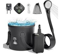 Havendro Portable Camping Shower 6000mAh Rechargeable Shower Pump in Black Havendro Black