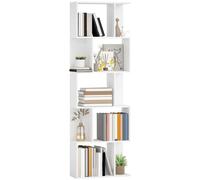 Havendro S Shape Bookshelf 5 Tier Display Storage Bookcase White Havendro White