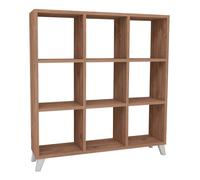 Havendro Sapphire Oak 9 Cube Bookcase Storage Cabinet with Legs in Light Brown Havendro Light Brown