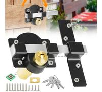 Havendro Security Garden Shed Gate Lock Long Throw Locking Double Locking 50mm & 70mm UK - Black - 1