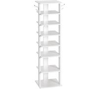 Havendro Tall Narrow White Wooden Shoe Storage Rack | Size: 120 Havendro White 120