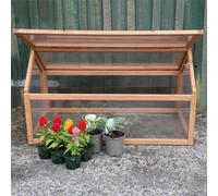 Havendro Wooden Cold Frame Polycarbonate Grow Greenhouse in Brown | Size: 0.6m2 Havendro Brown 0.6m2