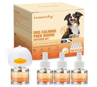 Havenfly Dog Calming Pheromone Diffuser Kit - 1 Diffuser + 4×48ml Refills | Reduce Anxiety, Stress & Fear | Soothing for Thunder, Traffic, New Environments