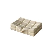 HavenLiving Handmade Chocolate Ceramic Soap Dish Anti slip and Waterproof BathroomOrganizerJewelryStorage TrayEasy to CleanFestivalGiftJewelryStorageDishHomeandSpaDecoration (Alabaster Mousse)