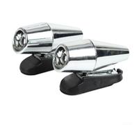 HavenlyCove 2PCS Deer Repeller Whistle for Cars ABS Material Dual Frequency Output and Chrome Silver Exterior Finish (Silver)