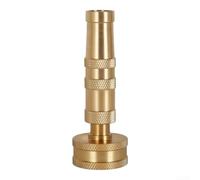 HavenlyCove Brass Hose End Sprayer with 4-Setting Flow Control, Metal Nozzle for High-Pressure Washing of Driveways and Siding, Standard 3/4 Inch Fit