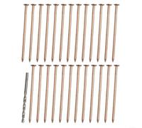 HavenlyCove Copper Tree Killer Nails 4 Inch Stump Removal Spikes Root Killing Hardware with Drill Bit Garden Tool Set 15/20/25 Pack(25pcs)