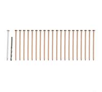 HavenlyCove Copper Tree Killer Nails 4 Inch Stump Removal Spikes Root Killing Hardware with Drill Bit Garden Tool Set 15/20/25 Pack(20pcs)