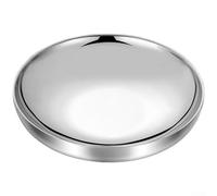 HavenlyCove Insulated 304 Stainless Steel Dinner Plate, Double Wall Heat Retaining Stackable Serving Dish for Hot Food, Silver Finish(24 Cm)