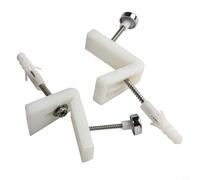 HavenlyCove WC Pan Angled Floor Mounting Kit for Toilet Bidet or For Semi Pedestal Basin Includes L Shape Stainless Steel Screws