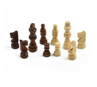 HavenlyCove Wooden Carved Chess Pieces Set of 32, Hand Crafted Replacement Figures for Strategy Games, 65mm King Size, Lightweight for Travel and Hom
