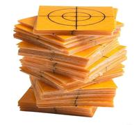 HavenlyCove Yellow Acrylic Reflective Targets 100-Pack, 20-60mm Sizes, for Total Station Surveying Instruments, Easy Positioning and Long-Term Monitoring (40x40mm)