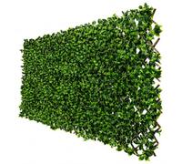 HAVENURA Expanding Artificial Trellis Fake Laurel Leaf Hedge Garden Privacy Screening (1m x 2m) (Lural Leaf (5 Pack))