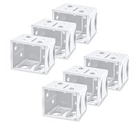Haveratio 6 Pieces Plastic Blind Brackets White Profile Box Mounting Bracket Window Blinds Headrail Bracket Easy Installation