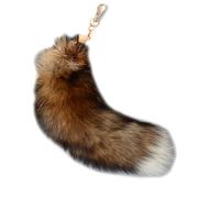 Haveratio TINGB Animal Tail Key-Ring Tails Chain Keychain Personalized Animal Keyring Gift Long Charm Keychain for Women Girl