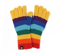 Haveratio TINGB Stripe Gloves Cartoon Rainbow Gloves Christmas Full Finger Mittens Thickened Colorful Mitten for Adults