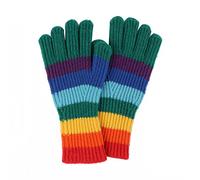 Haveratio TINGB Stripe Gloves Cartoon Rainbow Gloves Christmas Full Finger Mittens Thickened Colorful Mitten for Adults