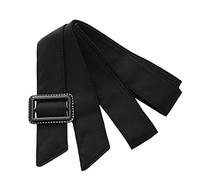 Haveratio Women's Black Trench Coat Belt, Wide Waist Belt, Coat Belt Replacement, Adjustable, Size 170x5cm/66.91x1.97in