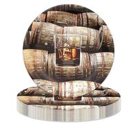 Havercamp Aged to Perfection Paper Dinner Party Plates - 16, Large 9” Round Entrée Plates - for The Adult Getting Better with Age. Aged Whiskey Barrel Theme is Sweet for Birthdays & More!