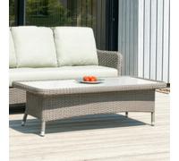 haverhill garden natural weave coffee table with ceramic effect tempered glass top