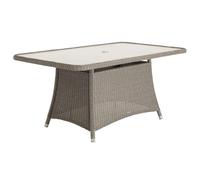 haverhill glass top rectangular dining table in grey dusk