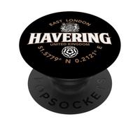 Havering East London England Coordinates Label 2C PopSockets Adhesive PopGrip