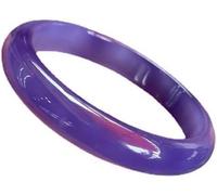 HAvern Jade Bracelet Natural Ice Lavender Purple Jade Bangle, Ladies Agate Chalcedony Bangle Bracelet, Jade Bracelet Jewelry With Jewelry Box, 54-64MM (Color : A, Size : 60MM)