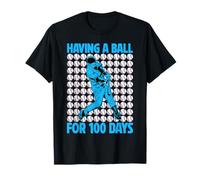 Having A Ball for 100 Days of School Baseball Lovers Boys T-Shirt