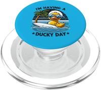 Having a Ducky Day Cute Duck Surfing PopSockets PopGrip for MagSafe