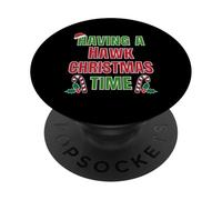 Having A Hawk Christmas Time Family Reunion Name PopSockets Adhesive PopGrip