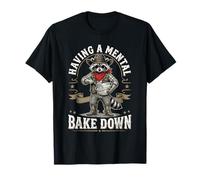 Having A Mental Bake Down Cowboy Raccoon Baker Baking Lover T-Shirt