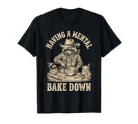 Having A Mental Bake Down Cowboy Raccoon Baker Baking Lover T-Shirt