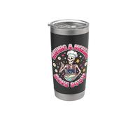 Having A Mental Bake Down Funny Skeleton Baker Baking Lover Stainless Steel Insulated Tumbler