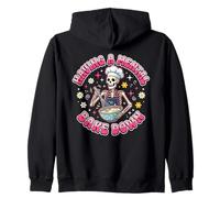 Having A Mental Bake Down Funny Skeleton Baker Baking Lover Zip Hoodie