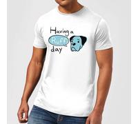 Having A Ruff Day T-Shirt - White - 5XL - White