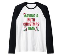 Having A Ruth Christmas Time Family Reunion Name Raglan Baseball Tee