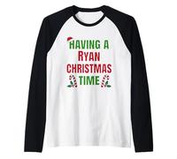 Having A Ryan Christmas Time Family Reunion Name Raglan Baseball Tee