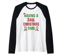 Having A Saul Christmas Time Family Reunion Name Raglan Baseball Tee
