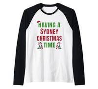 Having A Sydney Christmas Time Family Reunion Name Raglan Baseball Tee