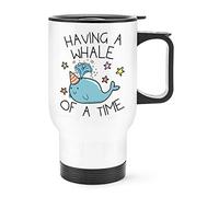 Having A Whale of A Time Travel Mug Cup with Handle