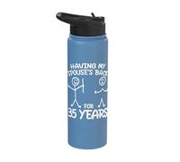 Having Your Back for 35 Years 35th Wedding Anniversary Stainless Steel Insulated Water Bottle