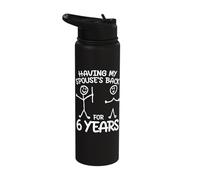 Having Your Back for 6 Years 6th Wedding Anniversary Stainless Steel Insulated Water Bottle