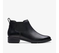 Clarks Women's Havisham Top Chelsea Boot, Black Leather, 5 UK