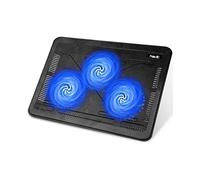 havit Cooling Pad 12"-17" Laptop air Cooler with 3 Ultra Quiet Fans, Ergonomic Comfort Notebook Cooler with 2 USB Ports, HV-F2056, Black & Blue