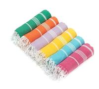 HAVLULAND Packs of 6 Turkish Beach Towel Bath Towels Multi-Purpose Pool Swim Soft Extra Large Sand Free Quick Dry Towels Lightweight Travel Cruise Camping Oversized 71x39 Blanket