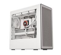 HAVN BF 360 Premium Mid Tower ATX PC Case, Tempered Glass, High-Airflow Mesh Front - White