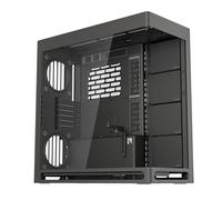 HAVN HS 420 Dual-Chamber ATX Mid Tower PC Case Black Hybrid Design, 11x 140mm Fan Slots & 3x 420mm Radiator Support, SimpliCable Cable Management, Tempered Glass, PWM Fan Hub