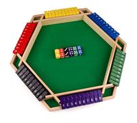Havnidy Shut The Box Game 6 Player Wooden Table Games,Classic Dice Games,Travel Game,Wooden Math Traditional Pub Board Dice Game, Great Family Board Games Holiday Fun Game