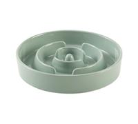 Havniva 8.2inch Ceramic Slow Feeder Dog Bowl for Medium and Large Breed, Puzzle Dog Food Dish, Anti-Gulping, Pet Slow Feeder, Stop Bloat, Preventing Choking (Single Bowl-Light Green)