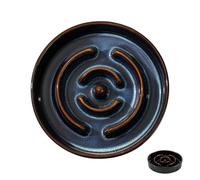 Havniva Ceramic 7.3inch Dog Bowl Slow Feeder for Medium and Small Dog, Pet Slow Dish, Stop Bloat, Preventing Choking(Single Bowl, Starry Sky)